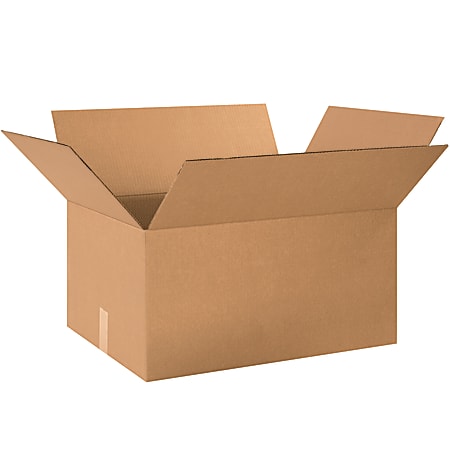 Partners Brand Corrugated Boxes, 14"H x 20"W x 26"D, 15% Recycled, Kraft, Bundle Of 15