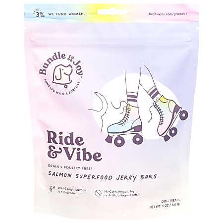 Bundle X Joy Dog Treat Jerky Bars, Salmon, 5 Oz, Total Qty 6
