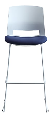 Lorell® Artic Series Stack Stools, White/Blue, Set Of 2