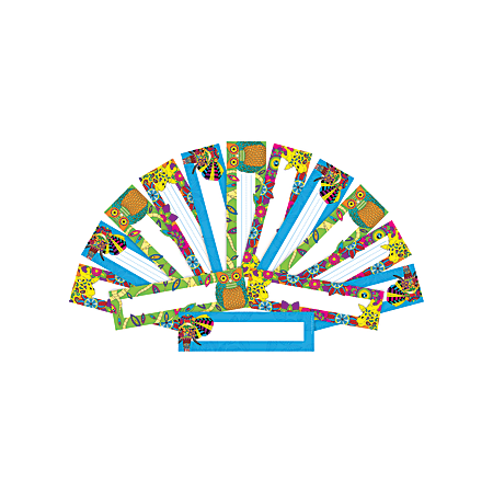 Barker Creek Bulletin Board Signs/Name Plates, 12" x 3 1/2", Bohemian Animals, Pack Of 36