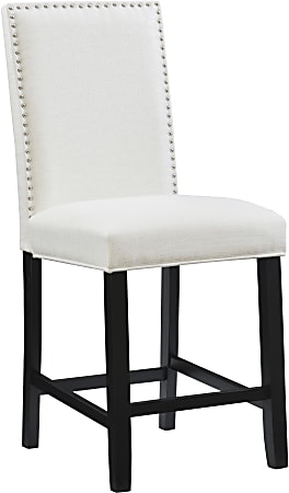Linon Charlotte Counter Stool, Black/Glitz Crystal