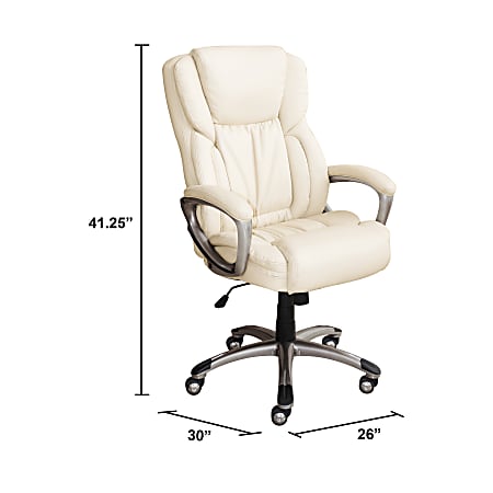 Serta Works Ergonomic Bonded Leather High Back Office Chair