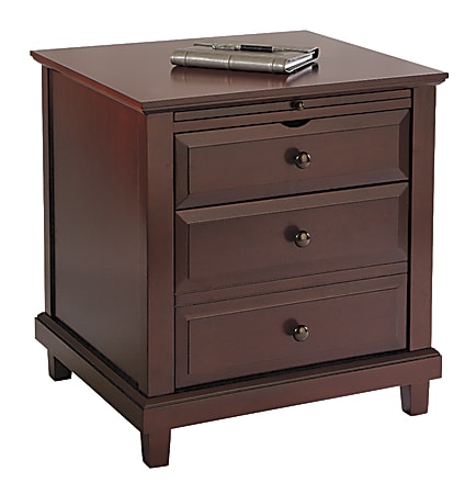 Style@Work by Thomasville Mansfield Accent Table With Storage, Warm Mahogany