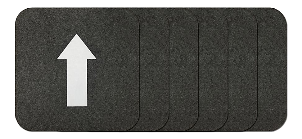 M + A Matting Sure Stride Directional Mats, 17” x 17”, Smoke, Pack Of 6 Mats