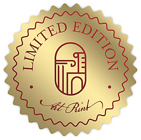 Custom 1-Color Foil-Stamped Labels And Stickers, 1-1/2" Burst Shape, Box Of 500 Labels