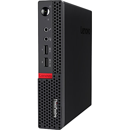 Lenovo ThinkCentre M625q 10TF002WUS Desktop Computer - AMD A-Series A9-9420e 1.80 GHz - 4 GB RAM DDR4 SDRAM - 128 GB SSD - Tiny - Black - Windows 10 Pro 64-bit - AMD Radeon R5 Graphics - English (US) Keyboard