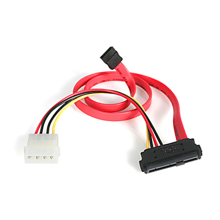 StarTech.com S18in SAS 29 Pin to SATA Cable with LP4 Power - Connect a SAS hard drive to a SATA controller. - SAS729PW18