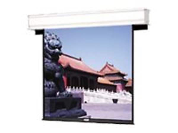 Da-Lite Advantage Deluxe Electrol Wide Format - Projection screen - in-ceiling mountable - motorized - 120 V - 130" (129.9 in) - 16:10 - High Contrast Matte White - white powder coat - with Integrated screen control SCB-100