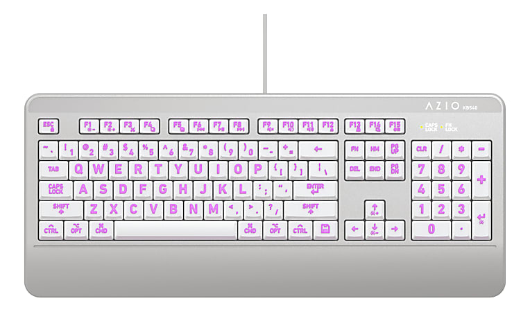 Azio KB540 USB Backlit Keyboard With Antimicrobial Protection