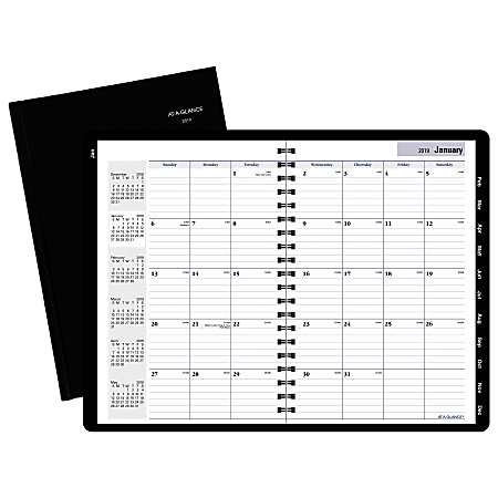 AT-A-GLANCE® DayMinder® 14-Month Monthly Planner, 7 7/8" x 11 3/4", Black, December 2018 To February 2020