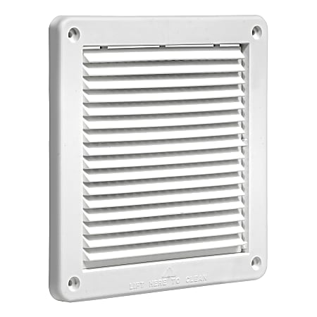 Lambro Fresh Air Intake Vent with Mini Louvers and Removable Screen, White, 606W-ML