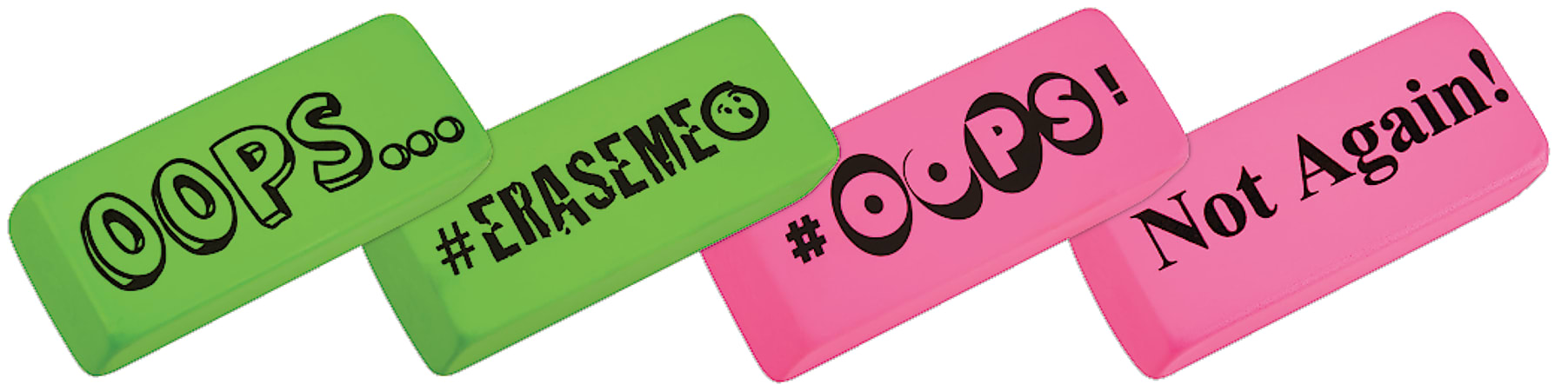 Office Depot® Brand Jumbo Eraser, Green/Pink