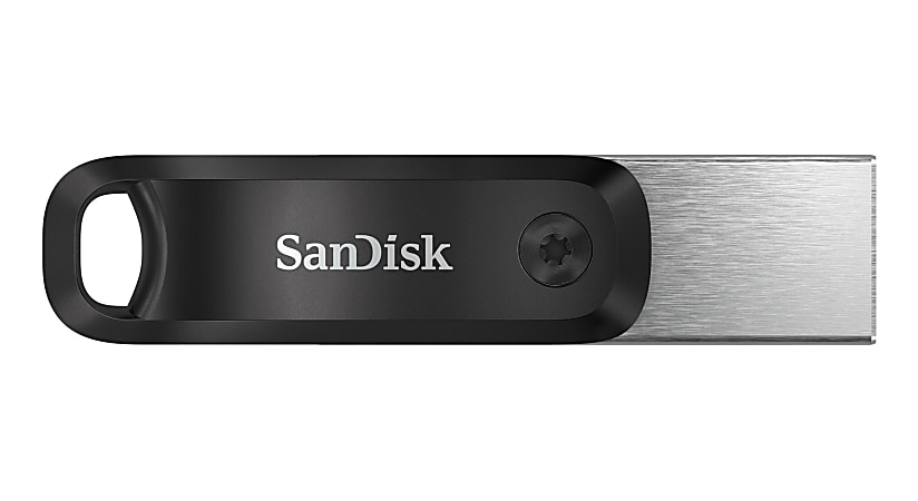 SanDisk iXpand USB 3.0Lightning Flash Drive 64GB Silver - Office Depot