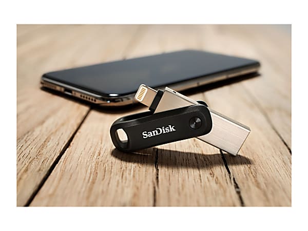 SanDisk iXpand USB 3.0Lightning Flash Drive 64GB Silver - Office Depot
