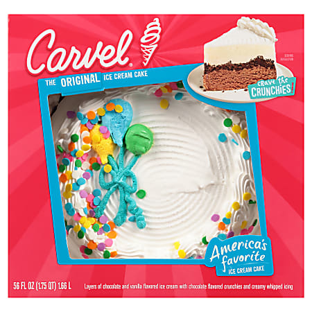 Carvel Ice Cream Cake Chocolate & Vanilla Layers Round Small
