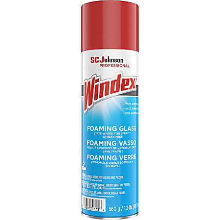 Windex Foam Glass Cleaner, 19.7 Fl Oz, White