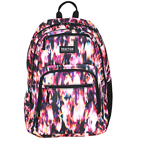 Kenneth Cole Reaction Polyester Double Gusset Computer Backpack With 15.6" Laptop Pocket, Ikat