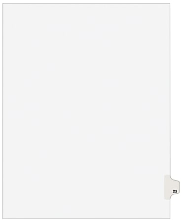 Avery® Individual Legal Dividers Avery® Style, Letter Size, Side Tab #23, White Dividers/White Tabs