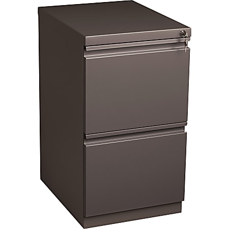 Lorell® 19-7/8"D Vertical 2-Drawer Mobile Pedestal File Cabinet, Metal, Medium Tone
