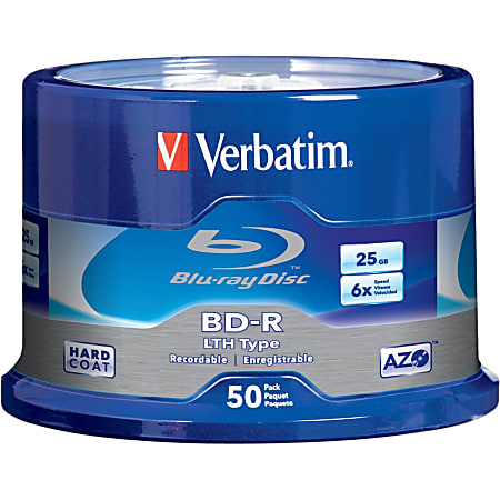 Verbatim® BD-R LTH Disc Spindle, Pack of 50