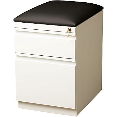 Lorell 20 Steel B/F Mobile Pedestal File Cabinet 23.8 x 15 x 19.9 White 
