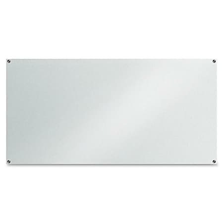 Lorell® Glass Unframed Dry-Erase Whiteboard, 36" x 72", White