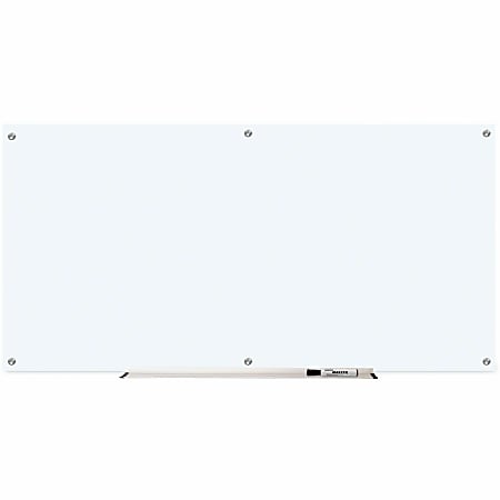 Lorell® Glass Unframed Dry-Erase Whiteboard, 36" x 72", White