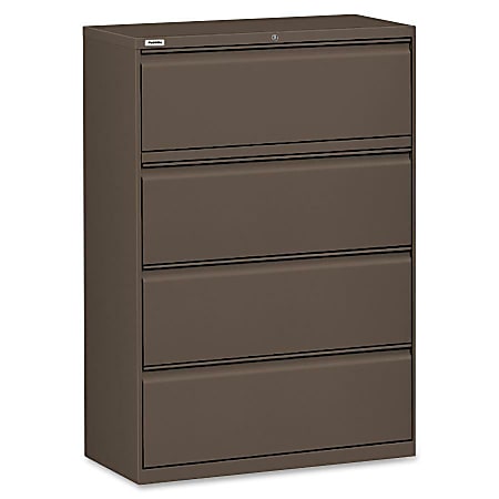 Lorell® Fortress 42"W x 18-5/8"D Lateral 4-Drawer File Cabinet, Gray