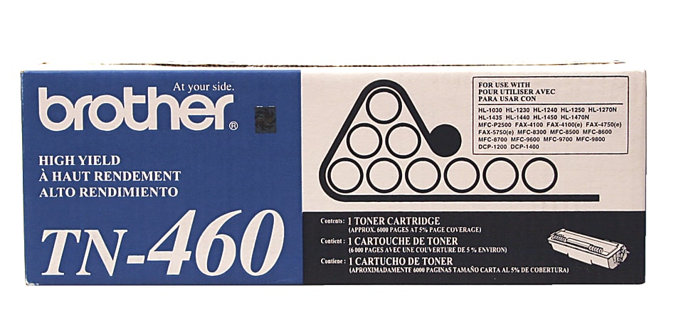 Brother® TN-460 High-Yield Black Toner Cartridge, TN-460BK