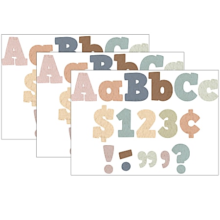 Teacher Created Resources 4" Letters, Everyone Is Welcome, 230 Pieces Per Pack, Set Of 3 Packs