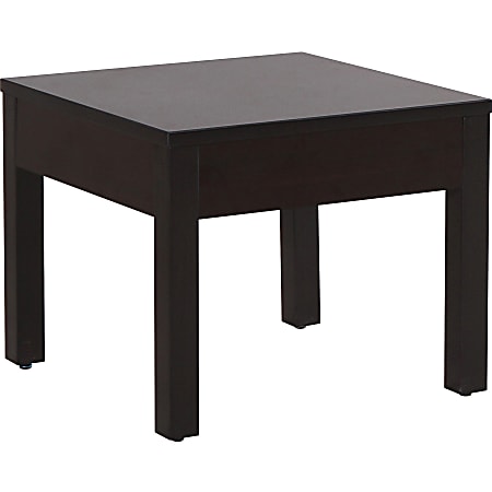 Lorell® Occasional Square Corner Table, 24"W, Mahogany
