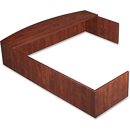 Lorell® Essentials Series L-Shaped Reception Counter, Cherry