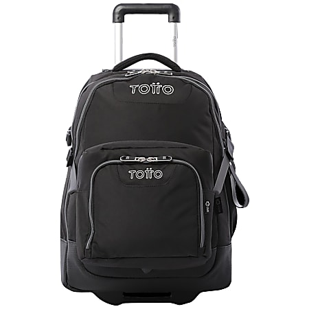 Totto Rolling Backpack, Black, Total Qty 1