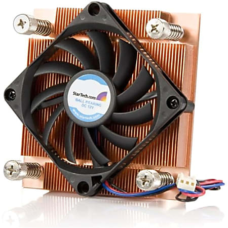 StarTech.com 1U Low Profile 70mm Socket 775 CPU Cooler Fan w/ Heatsink & TX3