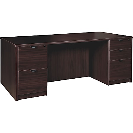 Lorell® Prominence 79000 Series Double Pedestal Desk, 72"W x 36"D, Espresso