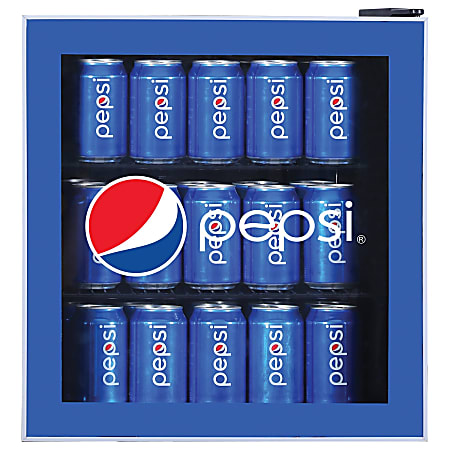Pepsi 1.8 Cu Ft Freestanding Compact Refrigerator With Glass Door, Blue