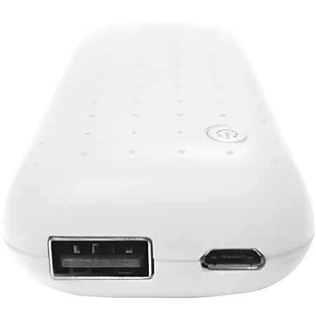 iEssentials 4000mAh Power Bank - For Smartphone, USB Device - Lithium Ion (Li-Ion) - 4000 mAh - 3.40 A - 5 V DC Output - 5 V DC Input - 1 x - White