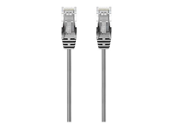 Belkin 1ft CAT6 Ethernet Patch Cable Snagless, RJ45, M/M - Gray - 1 ft Category 6 Network Cable  - CE001B01S