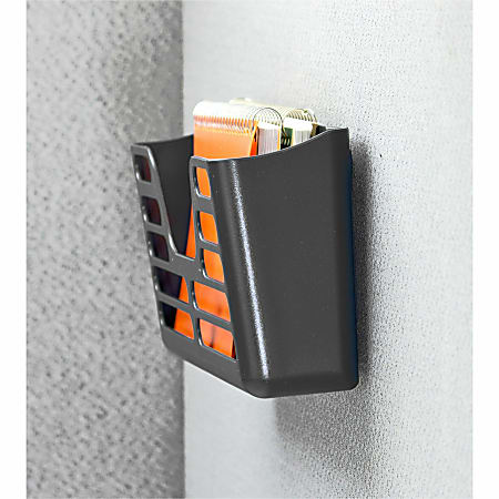 Lorell Cubicle Pocket File - 30% Recycled - Black - Plastic - 1 Each