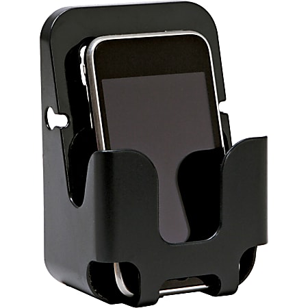 Lorell Cubicle Wall Recycled Cell Phone Holder - Plastic - 1 Each - Black
