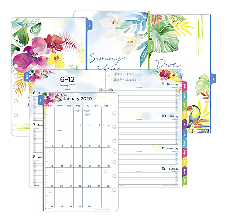 Day-Timer® Kathy Davis Appointment Book/Planner Refill, Weekly, Desk Size (Size 4), 5-1/2" x 8-1/2", January to December 2020