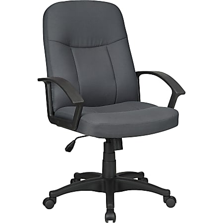 Lorell® Executive Fabric Mid-Back Task Chair, Gray