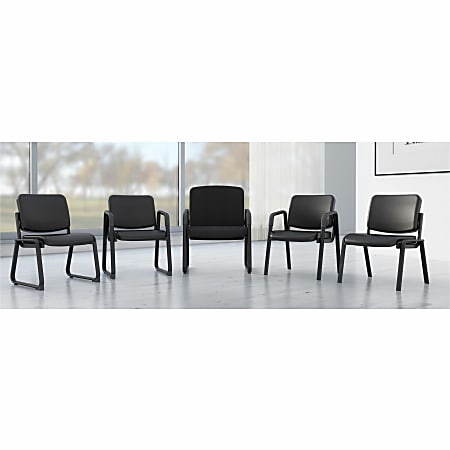 Lorell Fabric Upholstered Guest Chair Black ODP Business Solutions