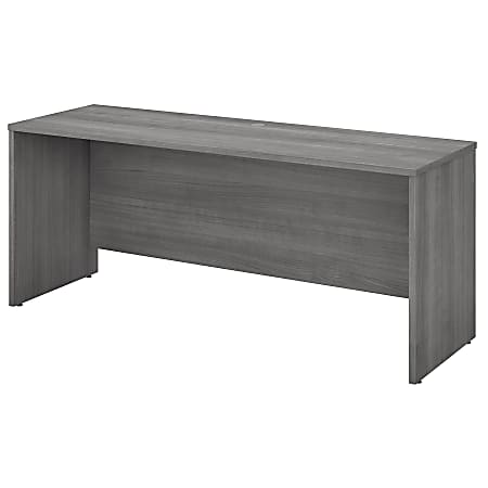Bush Business Furniture Studio C Credenza Desk, 72"W x 24"D, Platinum Gray, Standard Delivery
