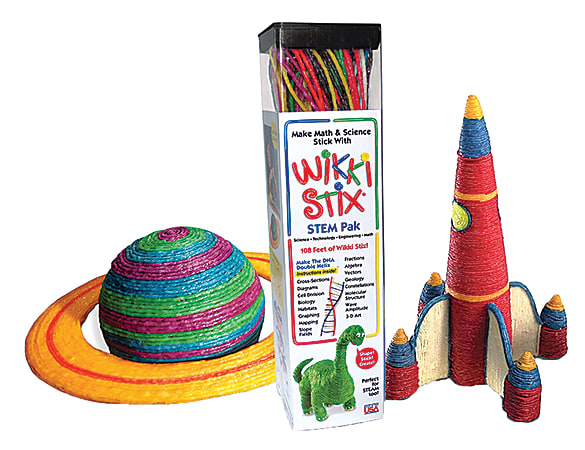 Wikki Stix STEM Pak, Assorted Colors, Pack Of 36 Sticks