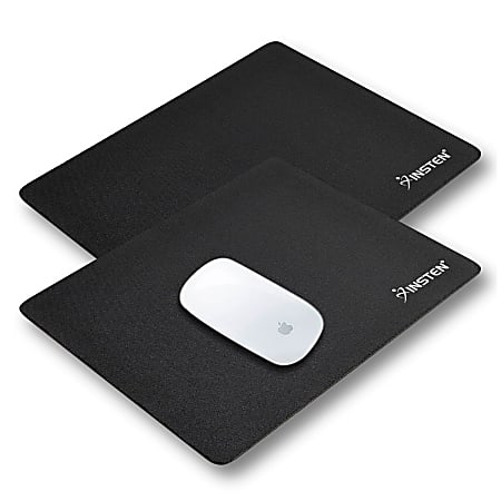 2-Piece Standard Mouse Pad For Optical/ Trackball Mouse, Black