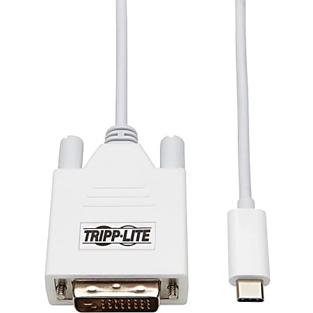 Eaton Tripp Lite Series USB-C to DVI Adapter Cable (USB-C to DVI-D Dual Link M/M), 1080p, 10 ft. (3.1 m) - 9.84 ft DVI-D/USB Video Cable