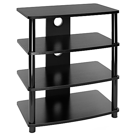 Mount-It! MI-868 Media Stand Entertainment Center, 27-3/4”H x 23-3/4”W x 15-1/2”D, Black