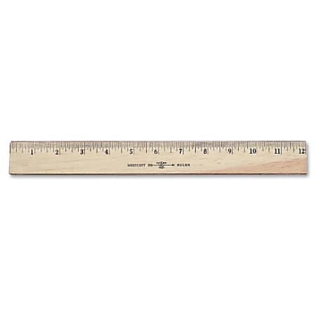 Westcott® Wood Ruler, Double Edge, 12"