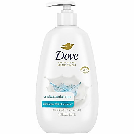 Dove Adv.-Care Antibacterial Hand Wash - Kill Germs, Bacteria Remover - Hand - Moisturizing - Antibacterial - White - 4 / Carton